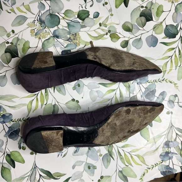 Gucci Purple Textured Suede Flats US 6 - Picture 7 of 7